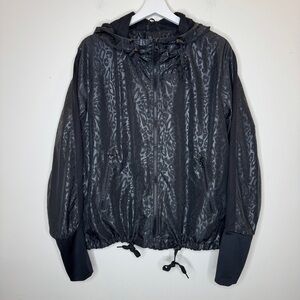 ZYIA Black Animal Print Athletic Jacket Size Large
